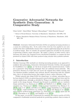 Generative Adversarial Networks for Synthetic Data Generation: A
  Comparative Study