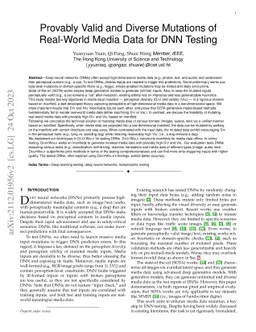 Provably Valid and Diverse Mutations of Real-World Media Data for DNN
  Testing