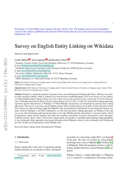 Survey on English Entity Linking on Wikidata