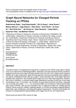 Graph Neural Networks for Charged Particle Tracking on FPGAs