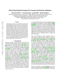 Hierarchical Optimal Transport for Unsupervised Domain Adaptation