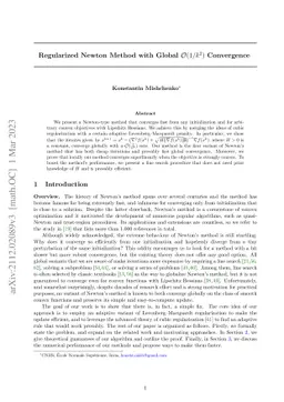 Regularized Newton Method with Global $O(1/k^2)$ Convergence
