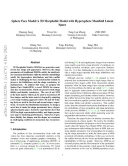 Sphere Face Model:A 3D Morphable Model with Hypersphere Manifold Latent
  Space
