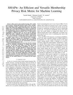 SHAPr: An Efficient and Versatile Membership Privacy Risk Metric for
  Machine Learning