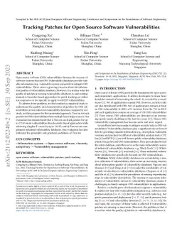 Tracking Patches for Open Source Software Vulnerabilities