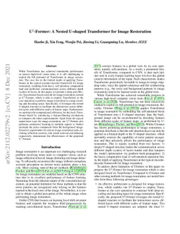 U2-Former: A Nested U-shaped Transformer for Image Restoration