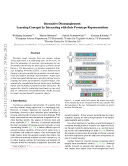 Interactive Disentanglement: Learning Concepts by Interacting with their
  Prototype Representations