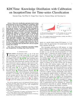 KDCTime: Knowledge Distillation with Calibration on InceptionTime for
  Time-series Classification