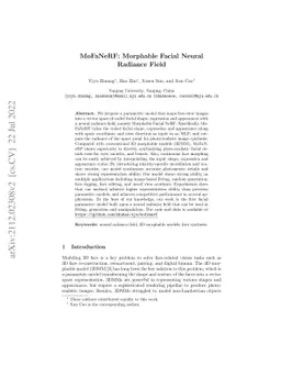 MoFaNeRF: Morphable Facial Neural Radiance Field
