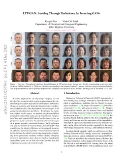 LTT-GAN: Looking Through Turbulence by Inverting GANs