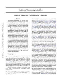 Variational Wasserstein gradient flow