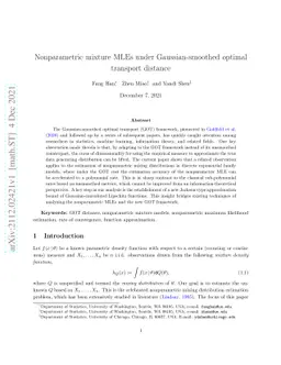 Nonparametric mixture MLEs under Gaussian-smoothed optimal transport
  distance