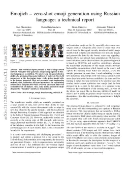 Emojich -- zero-shot emoji generation using Russian language: a
  technical report