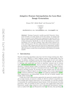 Adaptive Feature Interpolation for Low-Shot Image Generation