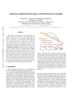 Exploring Complicated Search Spaces with Interleaving-Free Sampling