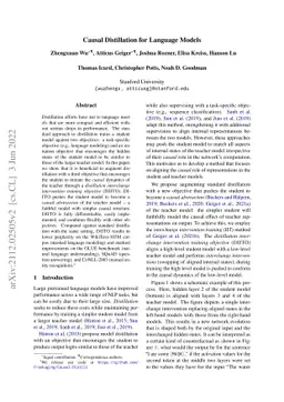 Causal Distillation for Language Models