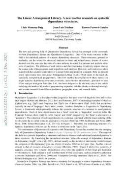 The Linear Arrangement Library. A new tool for research on syntactic
  dependency structures