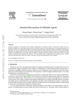 Intention Recognition for Multiple Agents