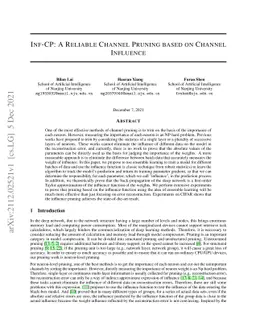 Inf-CP: A Reliable Channel Pruning based on Channel Influence