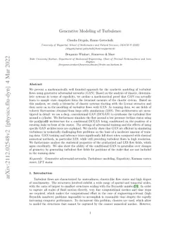 Generative Modeling of Turbulence