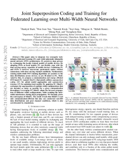 Joint Superposition Coding and Training for Federated Learning over
  Multi-Width Neural Networks