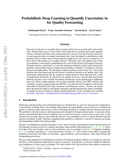 Probabilistic Deep Learning to Quantify Uncertainty in Air Quality
  Forecasting