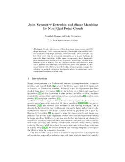 Joint Symmetry Detection and Shape Matching for Non-Rigid Point Cloud
