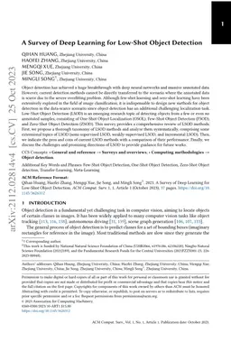 A Survey of Deep Learning for Low-Shot Object Detection