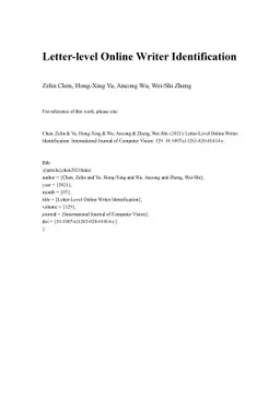 Letter-level Online Writer Identification