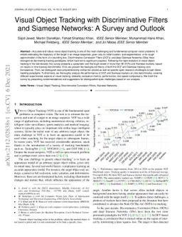 Visual Object Tracking with Discriminative Filters and Siamese Networks:
  A Survey and Outlook