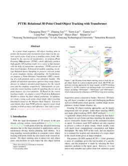 PTTR: Relational 3D Point Cloud Object Tracking with Transformer