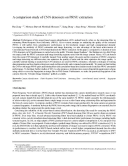 A comparison study of CNN denoisers on PRNU extraction