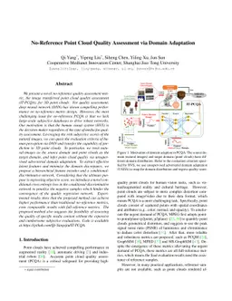 No-Reference Point Cloud Quality Assessment via Domain Adaptation