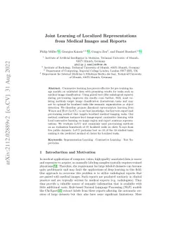 Joint Learning of Localized Representations from Medical Images and
  Reports