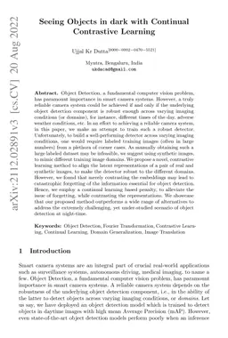 Seeing Objects in dark with Continual Contrastive Learning