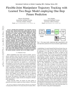 Flexible-Joint Manipulator Trajectory Tracking with Learned Two-Stage
  Model employing One-Step Future Prediction