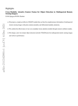 Cross-Modality Attentive Feature Fusion for Object Detection in
  Multispectral Remote Sensing Imagery
