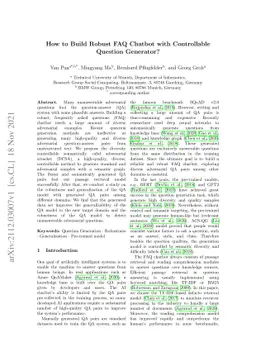 How to Build Robust FAQ Chatbot with Controllable Question Generator?