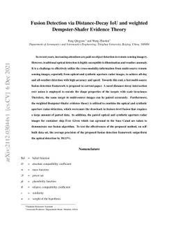 Fusion Detection via Distance-Decay IoU and weighted Dempster-Shafer
  Evidence Theory