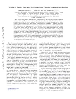 Keeping it Simple: Language Models can learn Complex Molecular
  Distributions