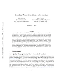 Bounding Wasserstein distance with couplings