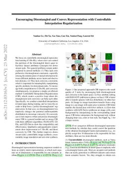Encouraging Disentangled and Convex Representation with Controllable
  Interpolation Regularization