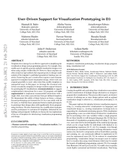 User-Driven Support for Visualization Prototyping in D3
