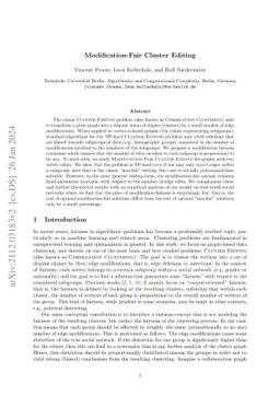 Modification-Fair Cluster Editing