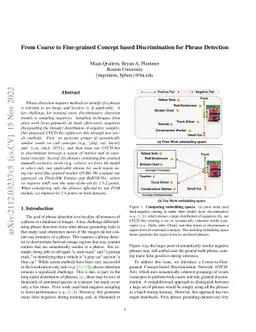From Coarse to Fine-grained Concept based Discrimination for Phrase
  Detection