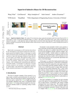 Input-level Inductive Biases for 3D Reconstruction