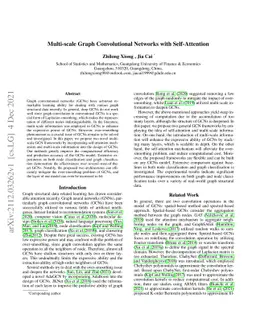 Multi-scale Graph Convolutional Networks with Self-Attention