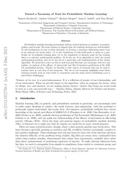 Toward a Taxonomy of Trust for Probabilistic Machine Learning