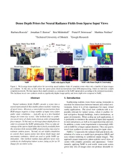 Dense Depth Priors for Neural Radiance Fields from Sparse Input Views