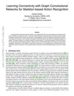 Learning Connectivity with Graph Convolutional Networks for
  Skeleton-based Action Recognition